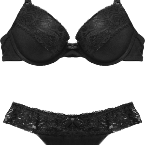 Vechetti Black Lingerie 2 Piece Set