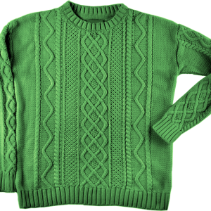 Fervenzi Sweater With Cable Knit • Green • S
