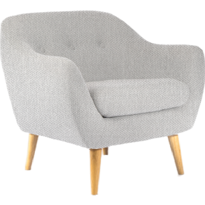 Serenity Luxe Armchair • Herringbone Tweed • Ash Grey