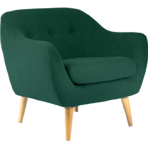 Serenity Luxe Armchair • Herringbone Tweed • Forest Green