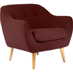 Serenity Luxe Armchair • Linen Blend • Rich Burgundy