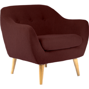 Serenity Luxe Armchair • Herringbone Tweed • Rich Burgundy