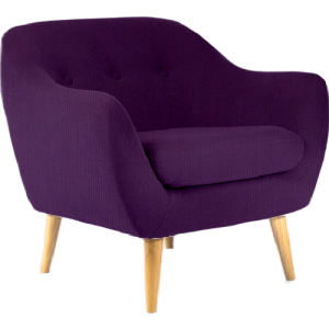 Serenity Luxe Armchair • Knitted Wool • Royal Purple