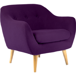 Serenity Luxe Armchair • Linen Blend • Royal Purple
