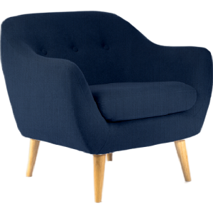 Serenity Luxe Armchair • Knitted Wool • Midnight Blue