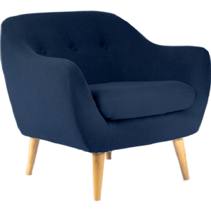 Serenity Luxe Armchair • Linen Blend • Midnight Blue
