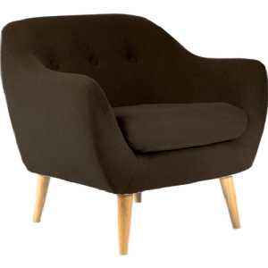Serenity Luxe Armchair • Linen Blend • Espresso Brown