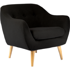 Serenity Luxe Armchair • Linen Blend • Ebony Black