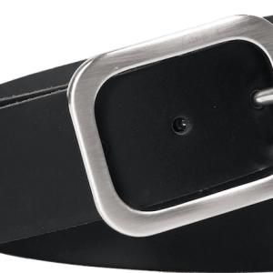 Mizuni Tanning Black Leather Casual Belt Accessory