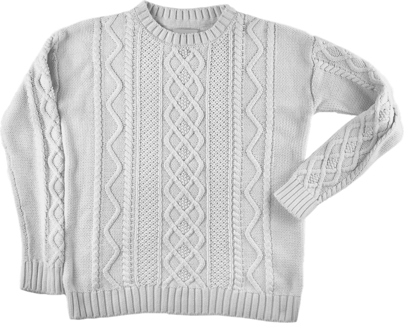 Fervenzi Sweater With Cable Knit • White • S