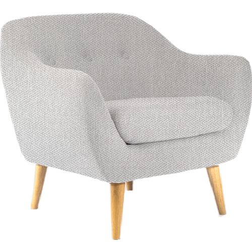 Serenity Luxe Armchair • Herringbone Tweed • Ash Grey