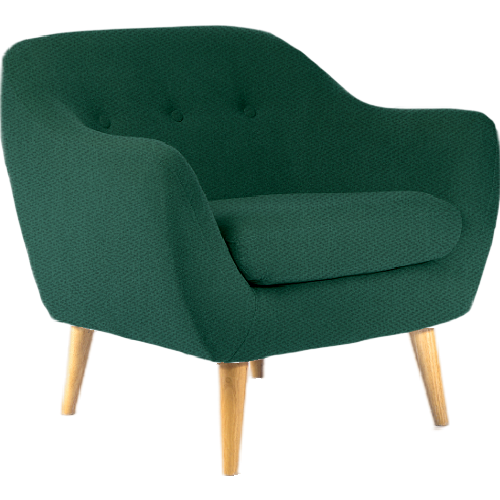 Serenity Luxe Armchair • Herringbone Tweed • Forest Green