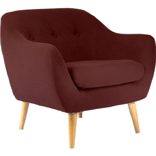 Serenity Luxe Armchair • Linen Blend • Rich Burgundy