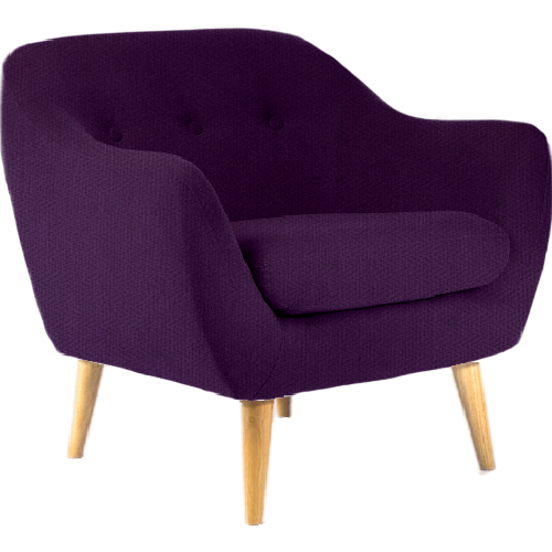 Serenity Luxe Armchair • Herringbone Tweed • Royal Purple