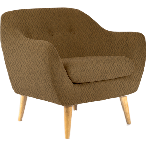 Serenity Luxe Armchair • Herringbone Tweed • Honey Beige