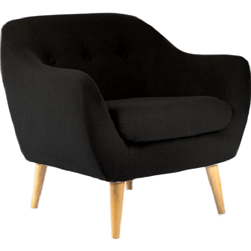 Serenity Luxe Armchair • Knitted Wool • Ebony Black