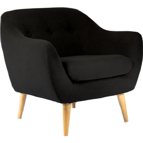 Serenity Luxe Armchair • Linen Blend • Ebony Black