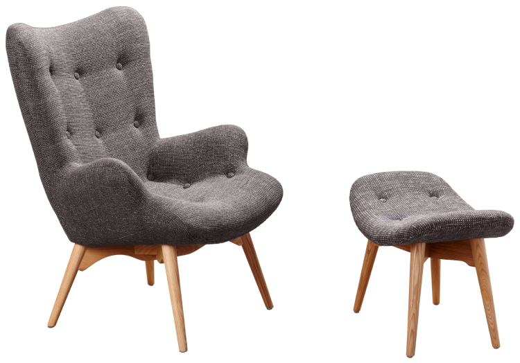 ErgoKyoto Standard Chair And Footstool Set
