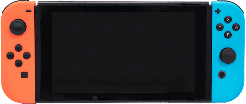 Nintendo Switch With Neon Blue And Neon Red Joy‑Con