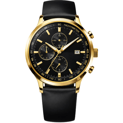 Chronograph Leather Watch